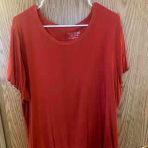 Women's Orange Short Sleeve Top